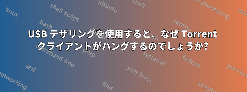 USB テザリングを使用すると、なぜ Torrent クライアントがハングするのでしょうか?