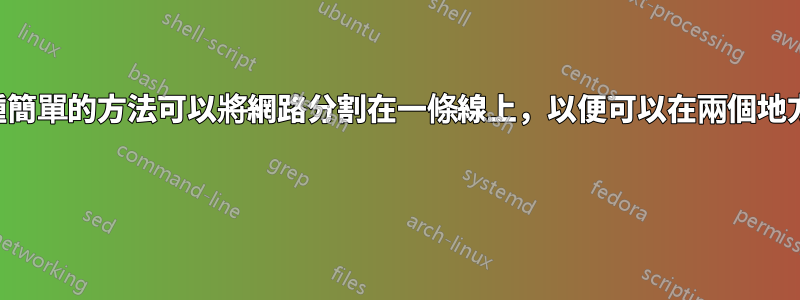 有沒有一種簡單的方法可以將網路分割在一條線上，以便可以在兩個地方存取它？ 