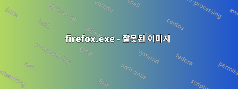 firefox.exe - 잘못된 이미지