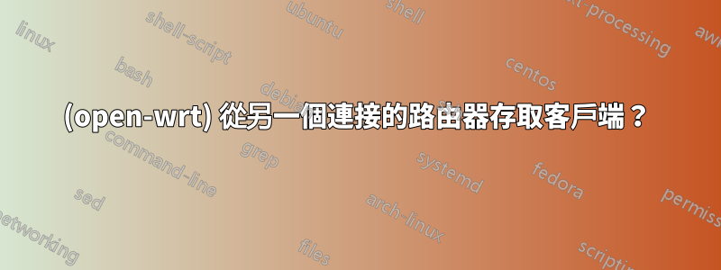 (open-wrt) 從另一個連接的路由器存取客戶端？