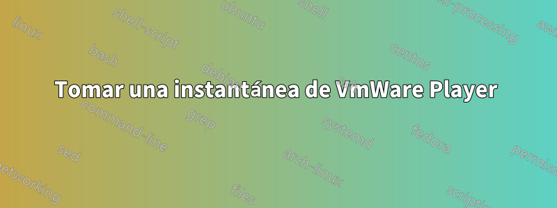 Tomar una instantánea de VmWare Player