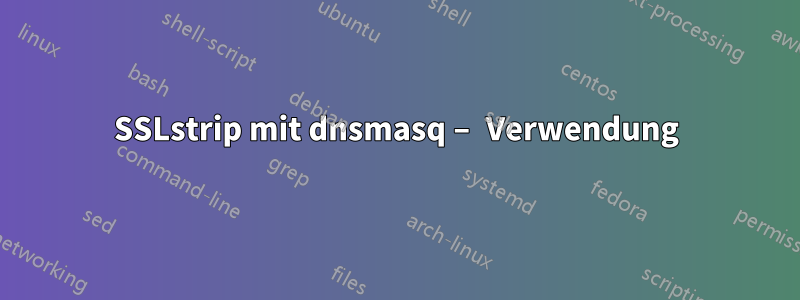 SSLstrip mit dnsmasq – Verwendung