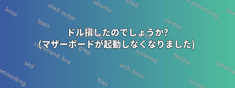 200 ドル損したのでしょうか? (マザーボードが起動しなくなりました)