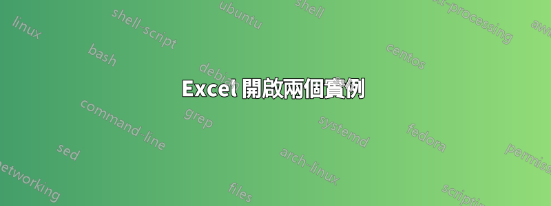 Excel 開啟兩個實例