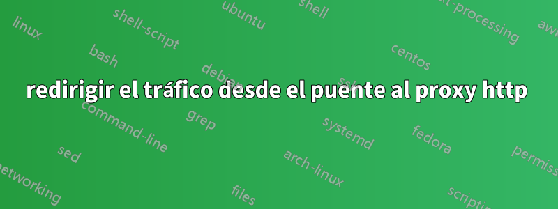 redirigir el tráfico desde el puente al proxy http