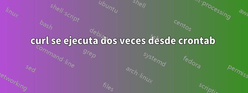 curl se ejecuta dos veces desde crontab