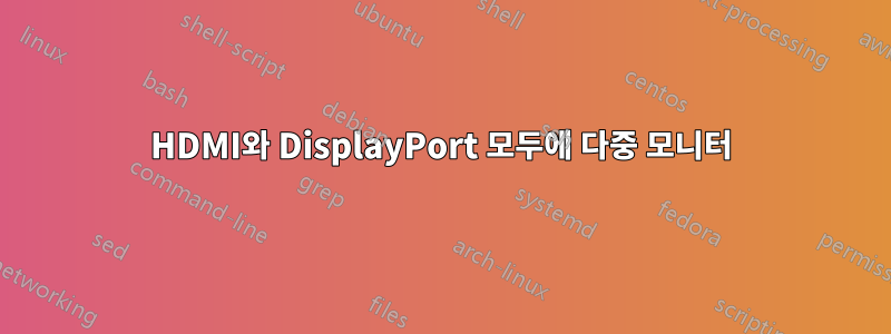 HDMI와 DisplayPort 모두에 다중 모니터