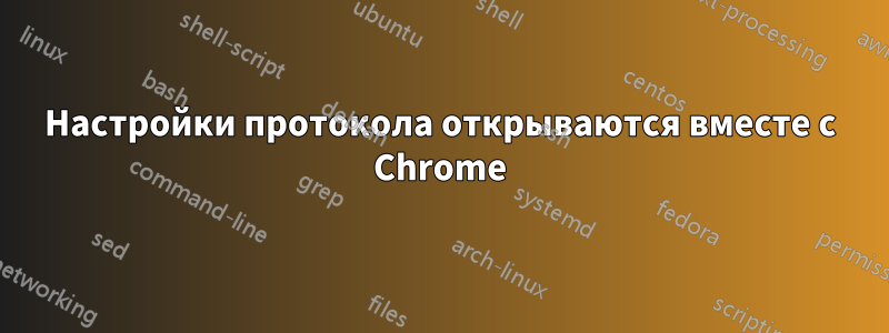 Настройки протокола открываются вместе с Chrome