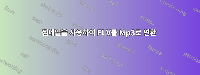 썸네일을 사용하여 FLV를 Mp3로 변환