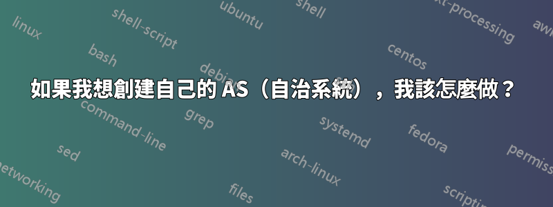 如果我想創建自己的 AS（自治系統），我該怎麼做？