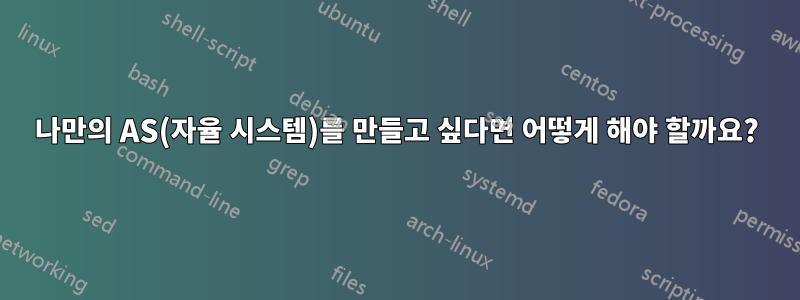 나만의 AS(자율 시스템)를 만들고 싶다면 어떻게 해야 할까요?