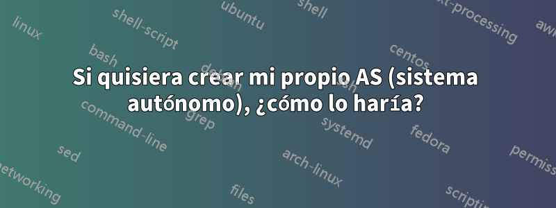 Si quisiera crear mi propio AS (sistema autónomo), ¿cómo lo haría?