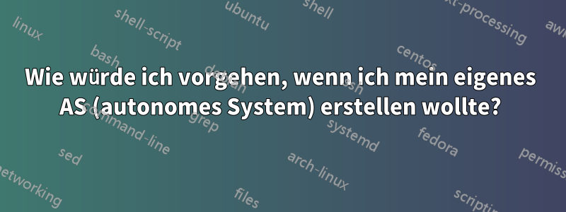 Wie würde ich vorgehen, wenn ich mein eigenes AS (autonomes System) erstellen wollte?