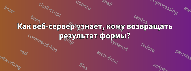 Как веб-сервер узнает, кому возвращать результат формы?