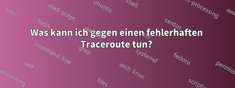 Was kann ich gegen einen fehlerhaften Traceroute tun?