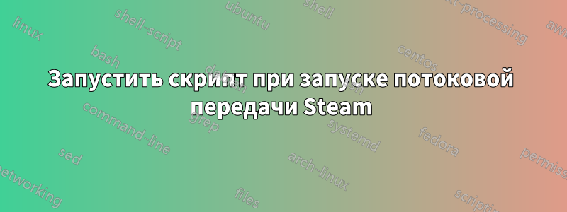 Запустить скрипт при запуске потоковой передачи Steam