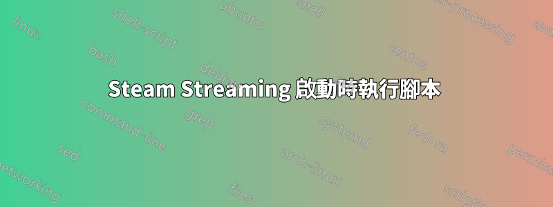 Steam Streaming 啟動時執行腳本