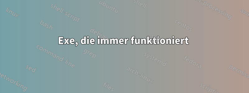 Exe, die immer funktioniert