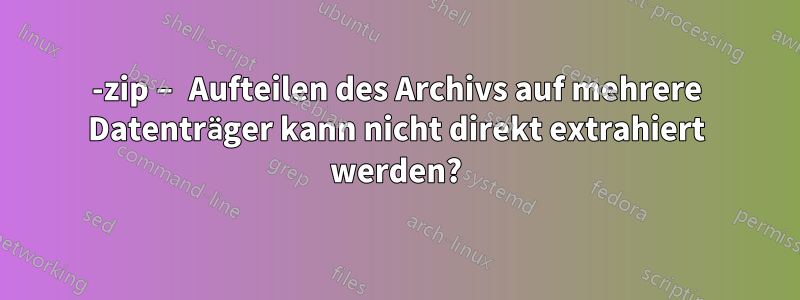 7-zip – Aufteilen des Archivs auf mehrere Datenträger kann nicht direkt extrahiert werden?