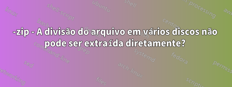 7-zip - A divisão do arquivo em vários discos não pode ser extraída diretamente?