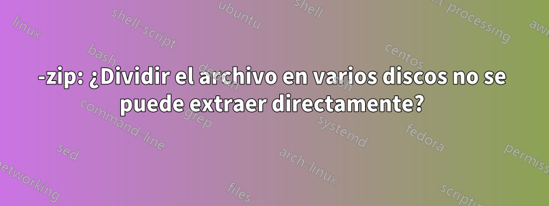 7-zip: ¿Dividir el archivo en varios discos no se puede extraer directamente?