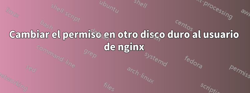 Cambiar el permiso en otro disco duro al usuario de nginx