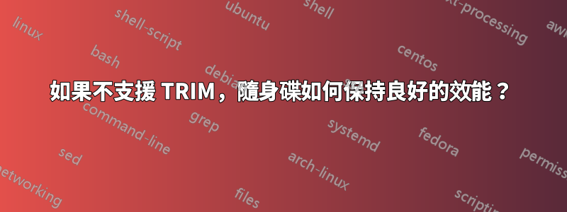 如果不支援 TRIM，隨身碟如何保持良好的效能？