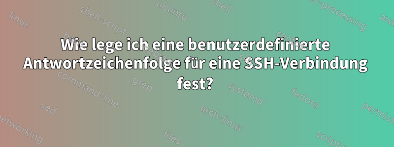 Wie lege ich eine benutzerdefinierte Antwortzeichenfolge für eine SSH-Verbindung fest?