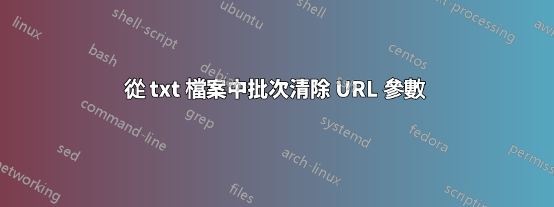 從 txt 檔案中批次清除 URL 參數