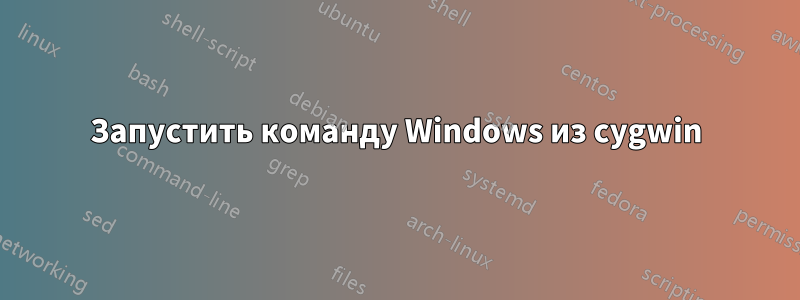 Запустить команду Windows из cygwin