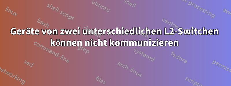 Geräte von zwei unterschiedlichen L2-Switchen können nicht kommunizieren