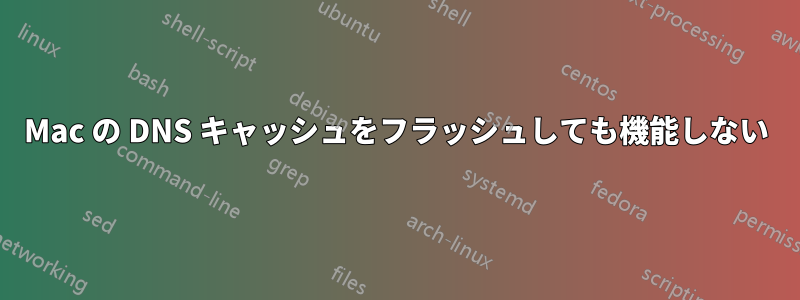 Mac の DNS キャッシュをフラッシュしても機能しない