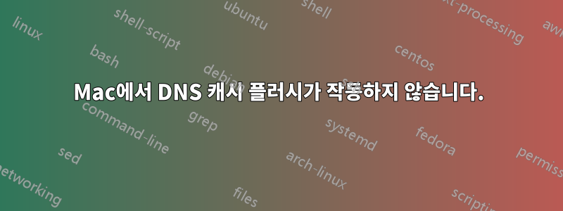 Mac에서 DNS 캐시 플러시가 작동하지 않습니다.