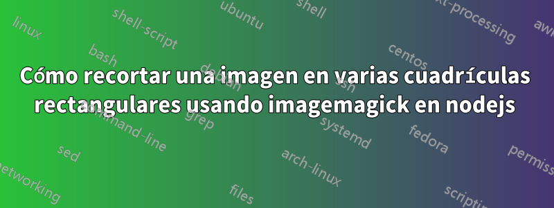 Cómo recortar una imagen en varias cuadrículas rectangulares usando imagemagick en nodejs