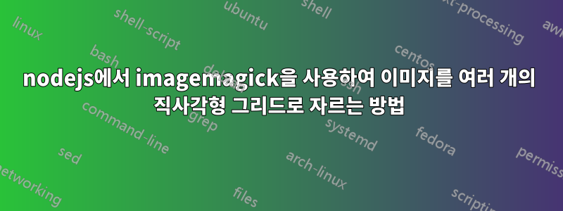 nodejs에서 imagemagick을 사용하여 이미지를 여러 개의 직사각형 그리드로 자르는 방법