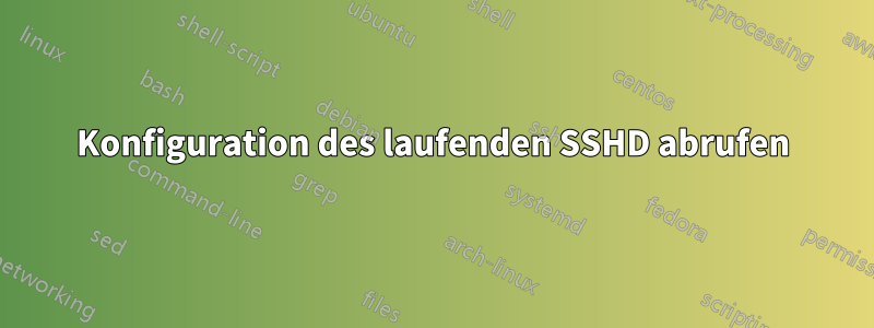 Konfiguration des laufenden SSHD abrufen