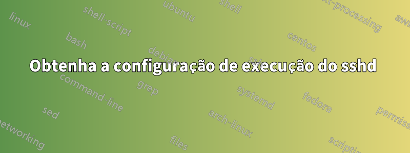 Obtenha a configuração de execução do sshd