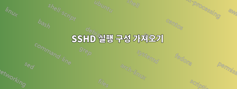 SSHD 실행 구성 가져오기