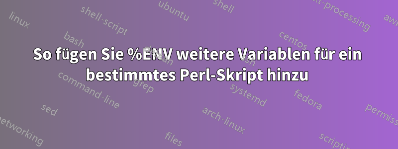 So fügen Sie %ENV weitere Variablen für ein bestimmtes Perl-Skript hinzu