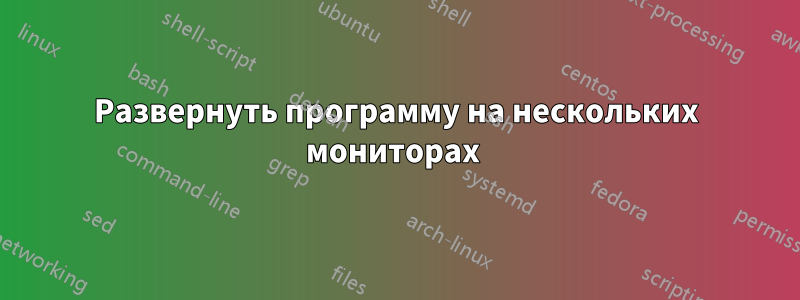 Развернуть программу на нескольких мониторах 