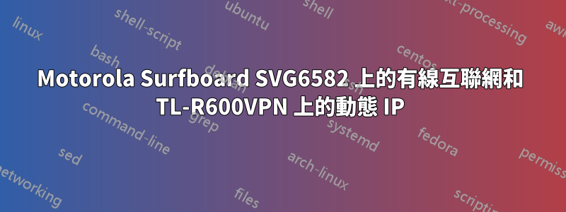 Motorola Surfboard SVG6582 上的有線互聯網和 TL-R600VPN 上的動態 IP