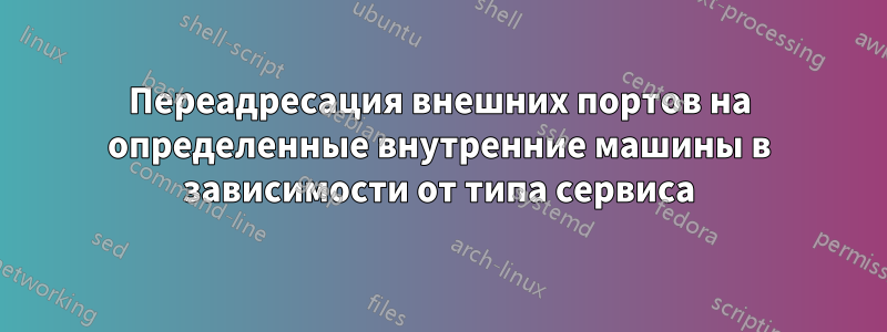 Переадресация внешних портов на определенные внутренние машины в зависимости от типа сервиса