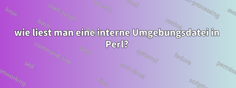 wie liest man eine interne Umgebungsdatei in Perl?