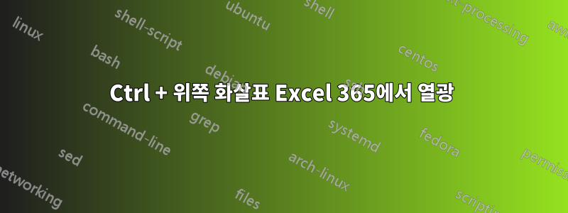 Ctrl + 위쪽 화살표 Excel 365에서 열광