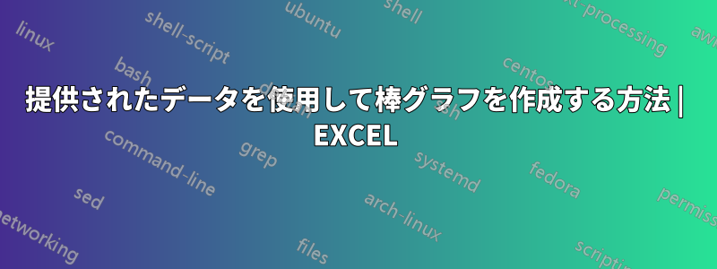 提供されたデータを使用して棒グラフを作成する方法 | EXCEL