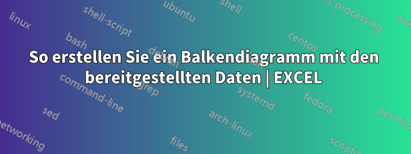 So erstellen Sie ein Balkendiagramm mit den bereitgestellten Daten | EXCEL