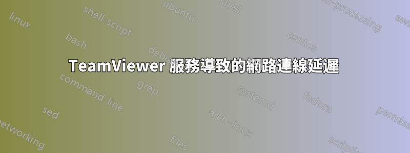 TeamViewer 服務導致的網路連線延遲