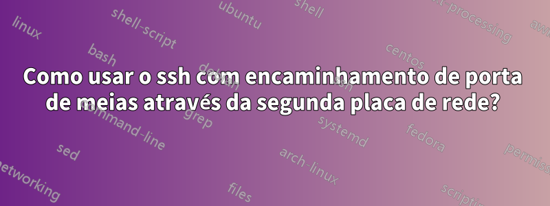 Como usar o ssh com encaminhamento de porta de meias através da segunda placa de rede?