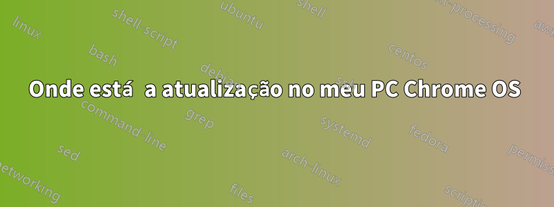 Onde está a atualização no meu PC Chrome OS