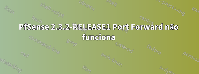 PfSense 2.3.2-RELEASE1 Port Forward não funciona